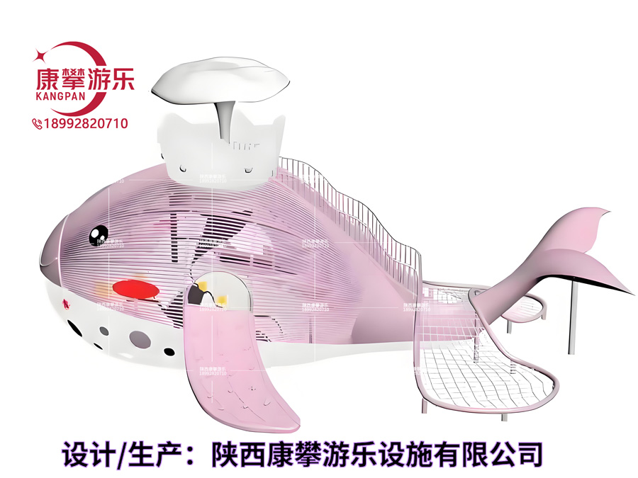山東淄博某高檔小區(qū)海豚造型滑梯設(shè)施案