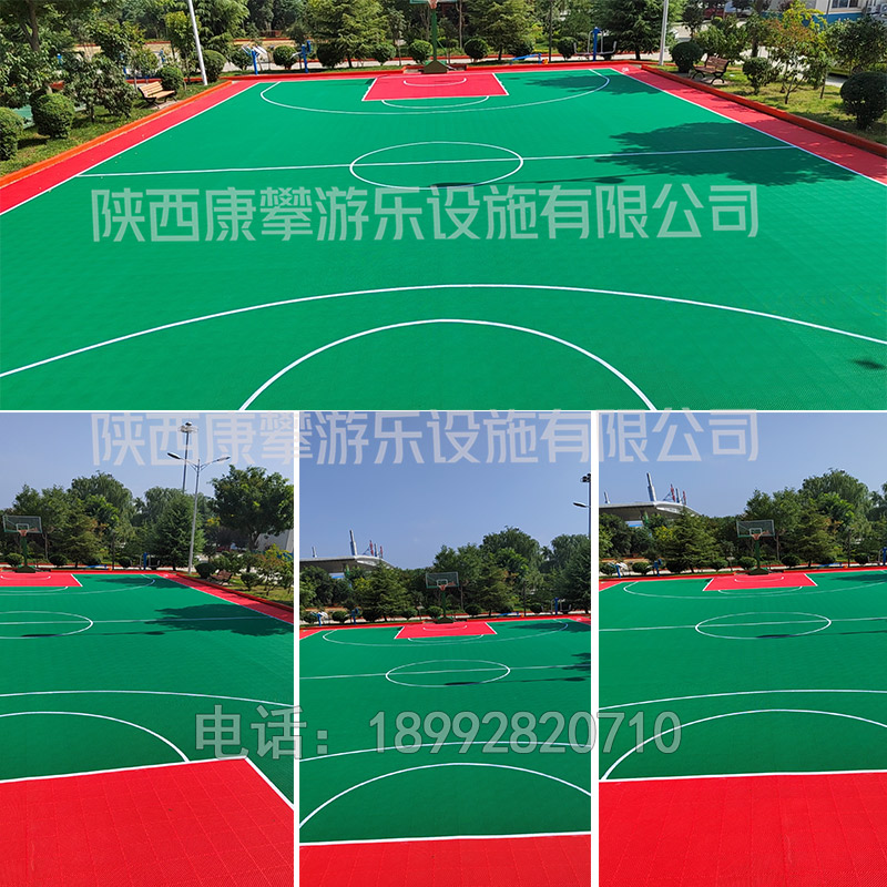 渭南市富平縣學(xué)?；@球場懸浮地板案例